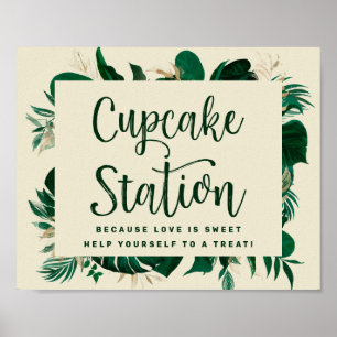 Affiche SYMBOLE Mariage DE LA GARE DE Cupcake VERDOYANTE