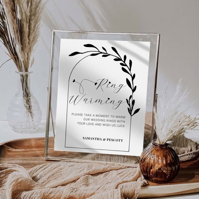 Affiche Symbole Mariage de réchauffement des anneaux d'arc (Créateur téléchargé)