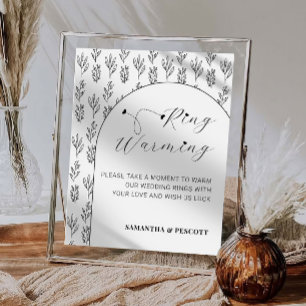 Affiche Symbole Mariage de réchauffement des anneaux simpl