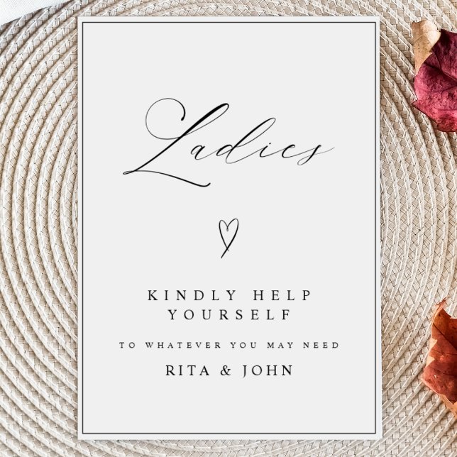 Affiche Symbole Mariage de salle de bain pour dames Callig (Créateur téléchargé)