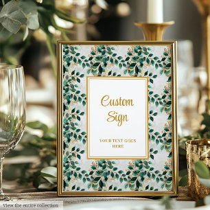 Affiche SYMBOLE Mariage D'Eucalyptus Vert Foncé Glamour