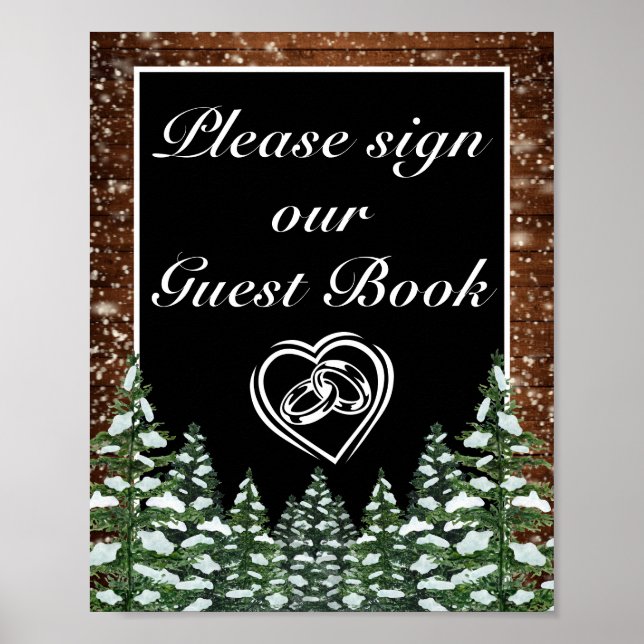 Affiche SYMBOLE Mariage DU  DE PINS DE NEIGE ET DE PNEIGE  (Devant)