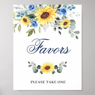 Affiche SYMBOLE Mariage Élégant Tournesol Eucalyptus Faveu