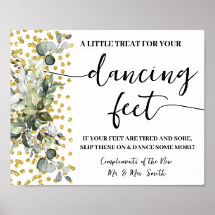 Affiche Symbole Mariage Eucalyptus  des tongs de danse