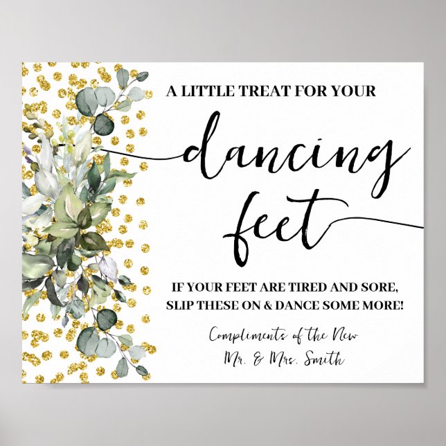 Affiche Symbole Mariage Eucalyptus  des tongs de danse (Devant)