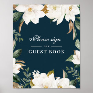 Affiche Symbole mariage floral Magnolia