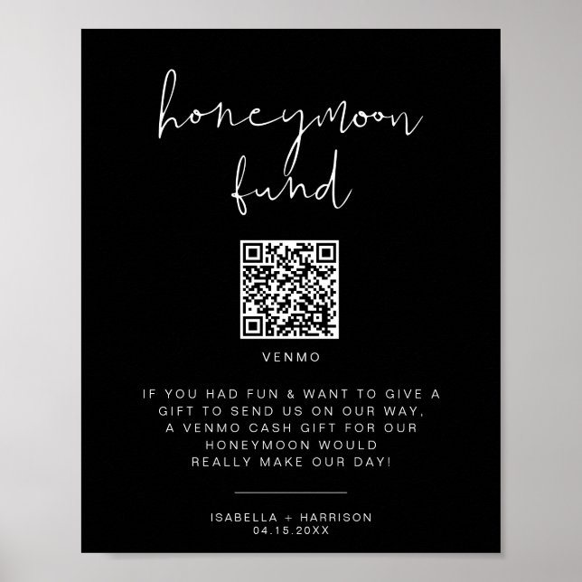 Affiche SYMBOLE Mariage JOVI Edgy Black Modern Honmoon Fun (Devant)