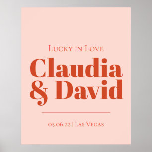 Affiche SYMBOLE Mariage REtro Vegas