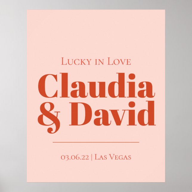 Affiche SYMBOLE Mariage REtro Vegas (Devant)