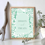 Affiche SYMBOLE MARITIME BLANC Vert Sweets<br><div class="desc">Ce design d'inspiration chinoiserie présente d'élégants fleurons botaniques et une verdure verte et blanche sauge. Personnalisez l'invitation avec vos détails et si vous voulez réorganiser le style et le placement du texte,  veuillez appuyer sur le bouton "Cliquez pour customiser plus loin".</div>