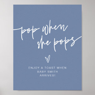 Affiche SYMBOLE MARLO Dusty Bleu Bohême Pop Quand Elle Pop