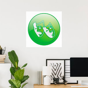 Affiche Symbole Masque Théâtre