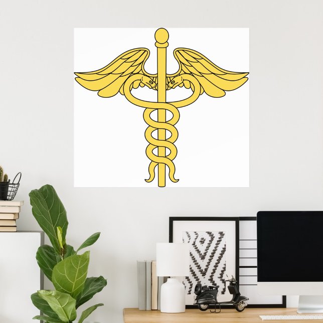 Affiche Symbole Médicale Caduceus (Créateur téléchargé)