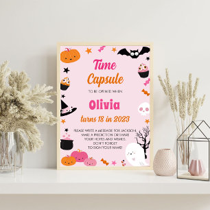 Affiche Symbole mignon rose d'Halloween