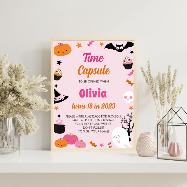 Affiche Symbole mignon rose d'Halloween (Créateur téléchargé)