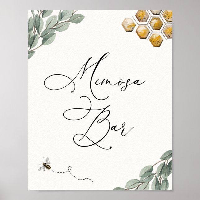 Affiche Symbole Mimosa Bar Bee Eucalyptus (Devant)