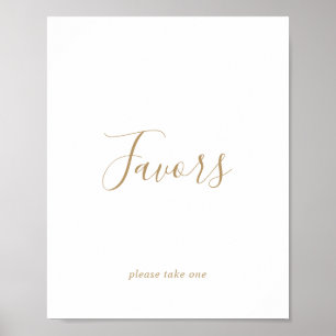 Affiche Symbole minimaliste de mariage Gold Faveurs