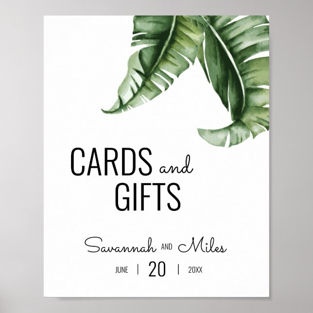 Affiche Symbole moderne Banana Leaf Cartes & Cadeaux (Devant)