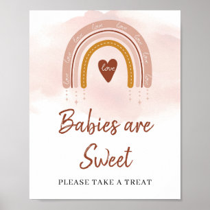 Affiche Symbole moderne Boho Blush Rose Rust Rainbow Sweet