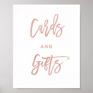 Affiche Symbole moderne chic Fairytale Rose Gold Cartes &