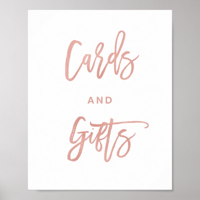 Affiche Symbole moderne chic Fairytale Rose Gold Cartes &  (Devant)
