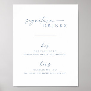 Affiche Symbole moderne chic Mariage signature boisson B