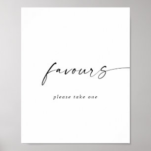Affiche Symbole moderne de mariage Script Favors