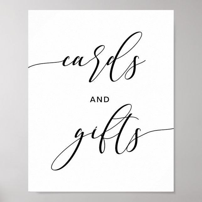 Affiche Symbole moderne Rustique de mariage Cartes & Cadea (Devant)