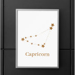 Affiche Symbole moderne Zodiac Capricorne d'or | Élément T<br><div class="desc">Symbole moderne Zodiac Capricorne d'or | Élément Terre</div>