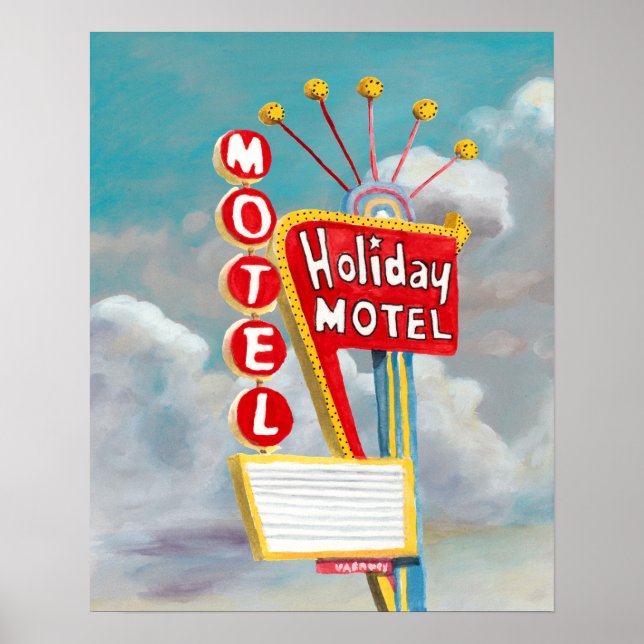 Affiche Symbole motel de vacances (Devant)