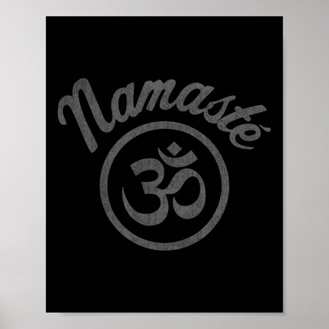 Affiche Symbole Namaste Aum Vintage Bohème  (Devant)