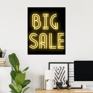 AFFICHE SYMBOLE NEON DE GRANDE VENTE