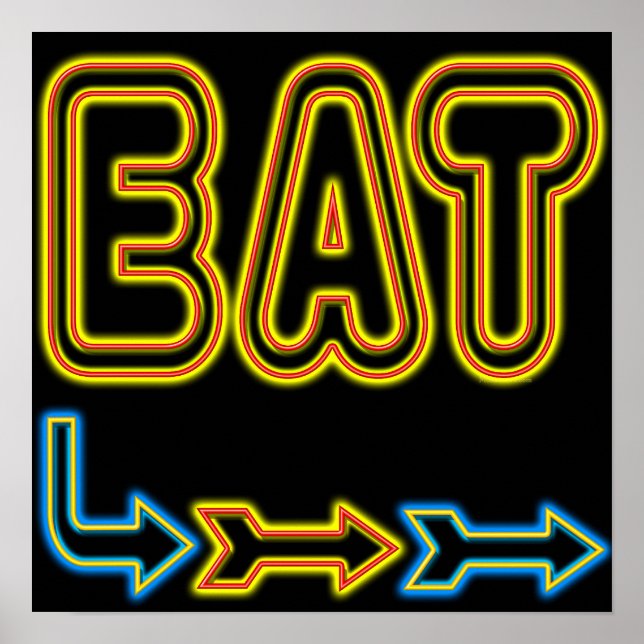 AFFICHE SYMBOLE NEON REMAT (Devant)