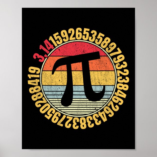Affiche SYMBOLE NERdy MAth Pi Mathlete (Devant)