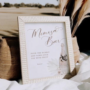 Affiche Symbole Neutral Pearl et Prosecco Mimosa Bar