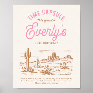 Affiche Symbole numérique de la capsule temporelle de la c