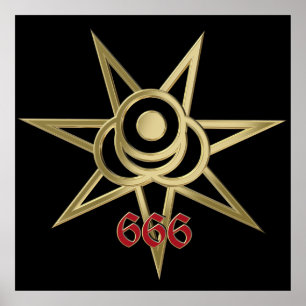 Affiche Symbole occulte septagram