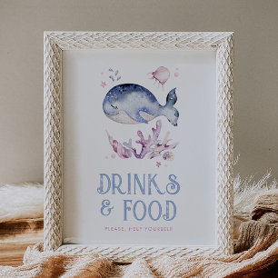 Affiche Symbole océanique Aliments et boissons modifiables