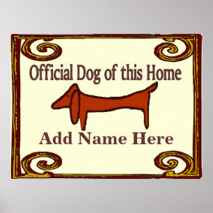 Affiche Symbole officiel Dachshund Chien