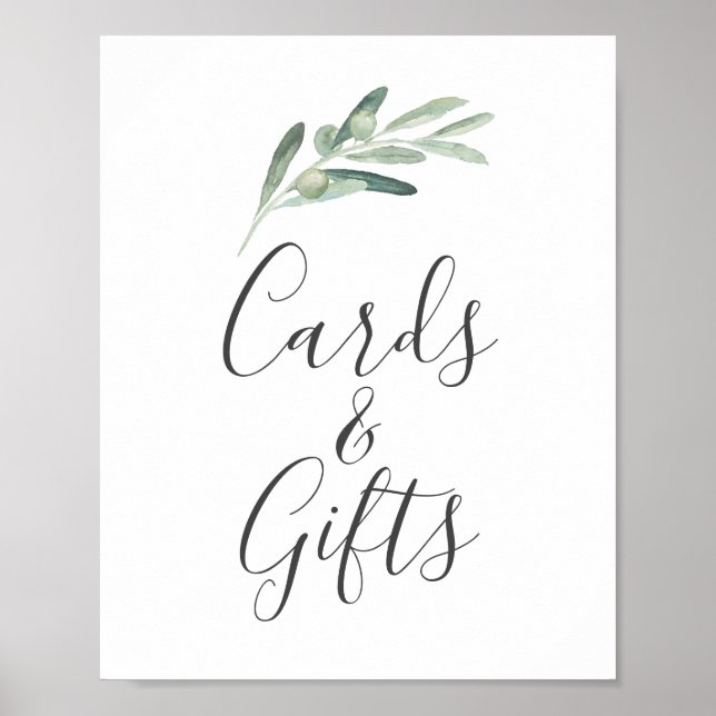 Affiche Symbole Olive Wedding Cartes Et Cadeaux (Devant)
