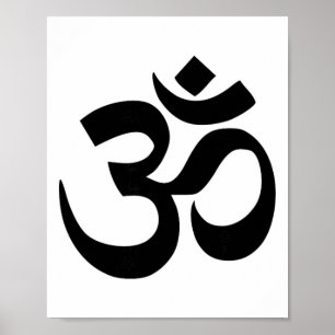 Affiche Symbole Om bouddhiste