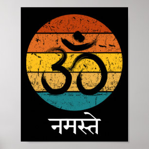 Affiche Symbole Om Namaste Ohm Hindou Zen Tantra Yoga Espr