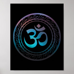 Affiche Symbole Om Ohm Aum Cadeau Spirituel Yoga _2