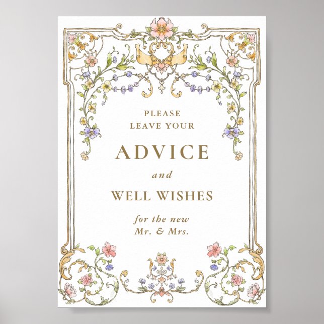 Affiche Symbole Ornical Victorian Grace Floral Conseils &  (Devant)