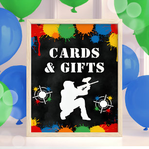 Affiche Symbole Paintball Anniversaire de enfant Fête Cart