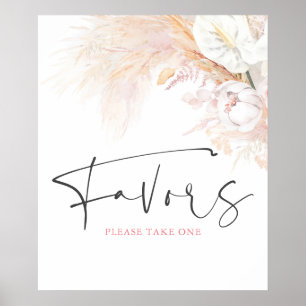 Affiche Symbole Pampas Grass Floral Faveurs Botaniques