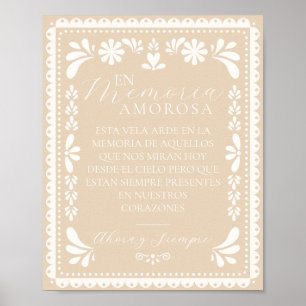 Affiche Symbole Papado Picado Esta Vela Arde Memoria Letre