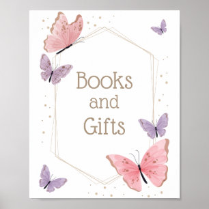 Affiche Symbole Papillon Livres et cadeaux