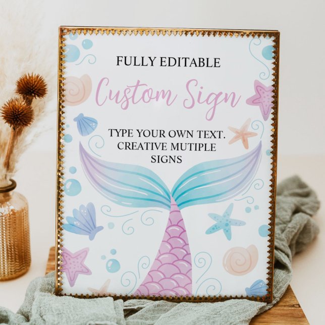 Affiche Symbole Pastel Mermaid (Créateur téléchargé)