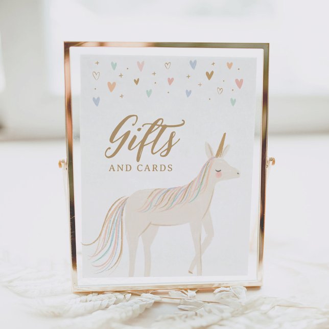 Affiche Symbole Pastel Unicorn Cartes et Cadeaux d'anniver (Créateur téléchargé)